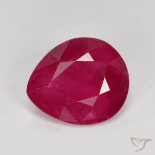 1.39ct 天然 中红 红宝石, 梨形, VS-SI