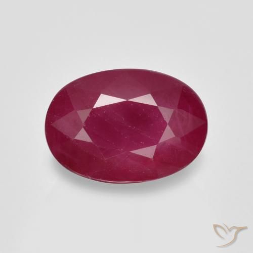1.13ct 天然 深红色 红宝石, 椭圆形, VS-SI