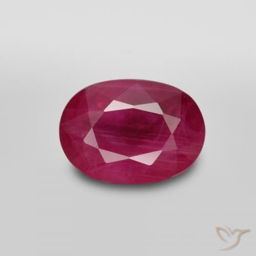 1.38ct 天然 中深红色 红宝石, 椭圆形, VS-SI