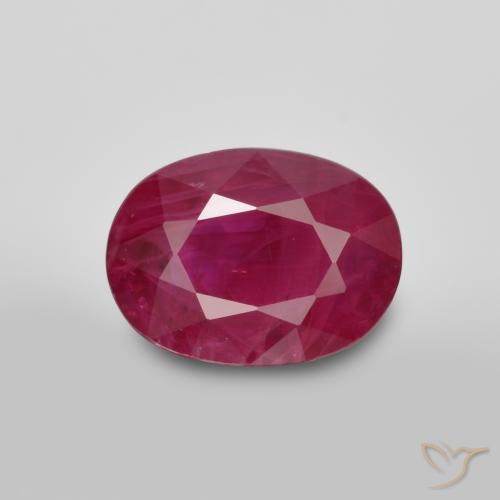 1.15ct 天然 粉红色 红宝石, 椭圆形, SI