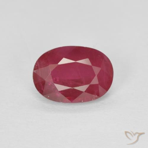 1.04ct 天然 深红色 红宝石, 椭圆形, SI