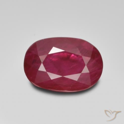 1.03ct 天然 暗红色 红宝石, 椭圆形, VS-SI