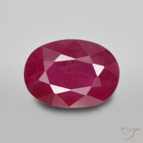 1.08ct 天然 深红色 红宝石, 椭圆形, VS-SI