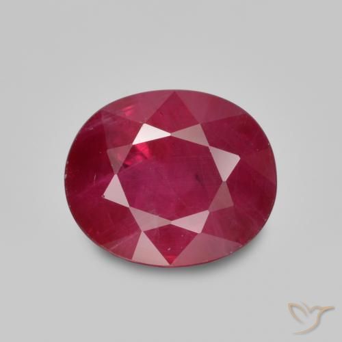 1.41ct 天然 酒红色 红宝石, 椭圆形, VS-SI