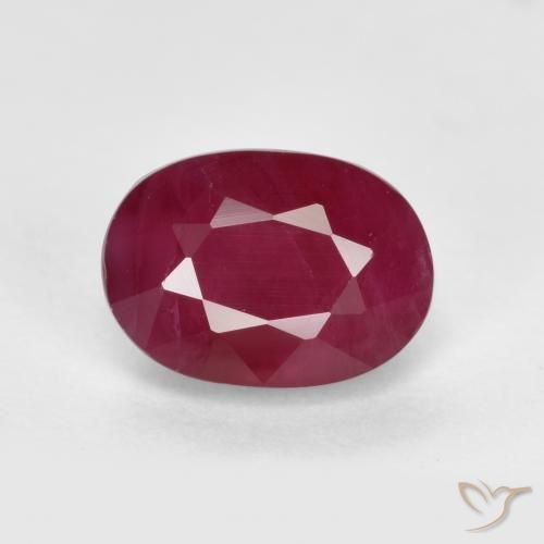1.33ct 天然 中红 红宝石, 椭圆形, VS-SI