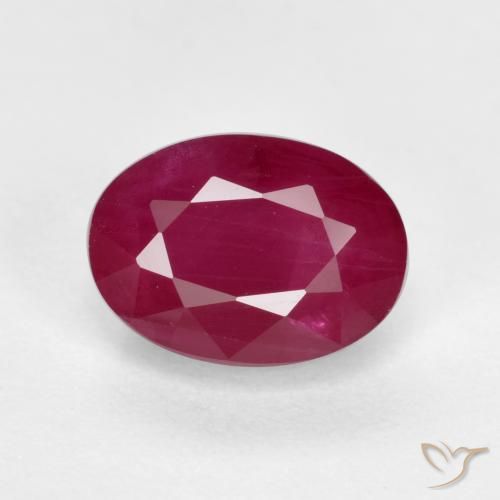 1.40ct 天然 酒红色 红宝石, 椭圆形, VS-SI