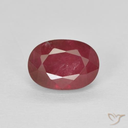 1.33ct 天然 深红色 红宝石, 椭圆形, VS-SI