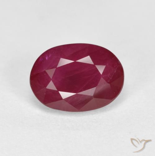1.25ct 天然 深红色 红宝石, 椭圆形, VS-SI