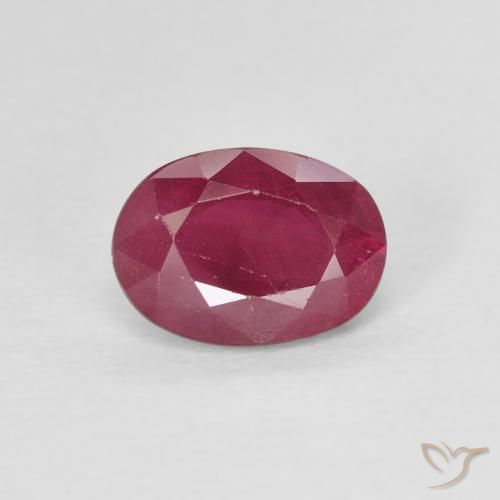 1.10ct 天然 酒红色 红宝石, 椭圆形, VS-SI