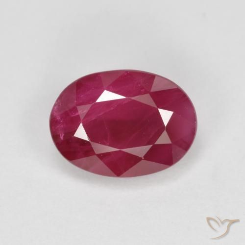 1.06ct 天然 血红 红宝石, 椭圆形, SI
