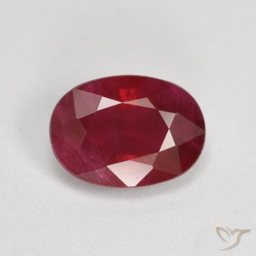 1.02ct 天然 暗红色 红宝石, 椭圆形, SI