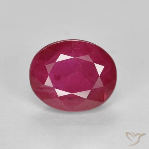 1.12克拉天然红宝石，椭圆形，SI