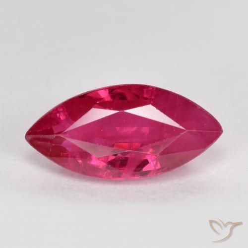 1.24ct 天然 红灯 红宝石, 榄尖形, SI