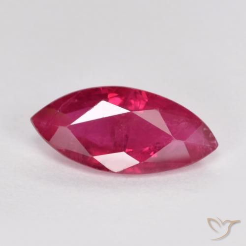 1.03ct 天然 红灯 红宝石, 榄尖形, SI