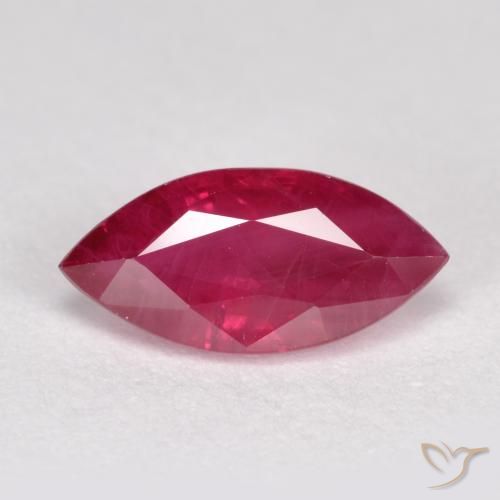 1.05ct 天然 中深红色 红宝石, 榄尖形, SI
