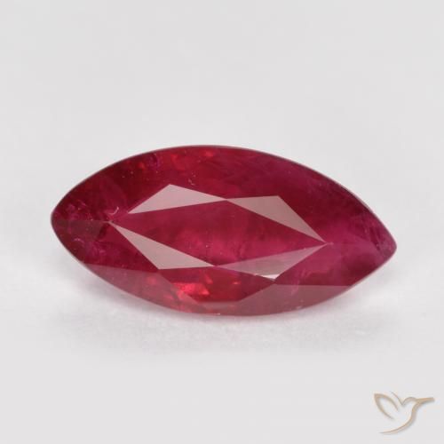 1.06ct 天然 中红 红宝石, 榄尖形, SI