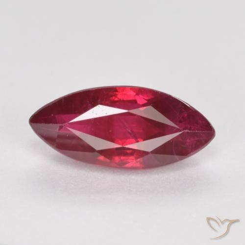 1.06ct 天然 血红 红宝石, 榄尖形, SI