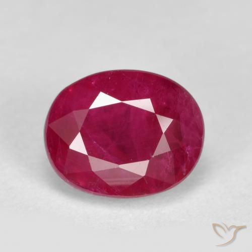 1.35ct 天然 深红粉色 红宝石, 椭圆形, SI
