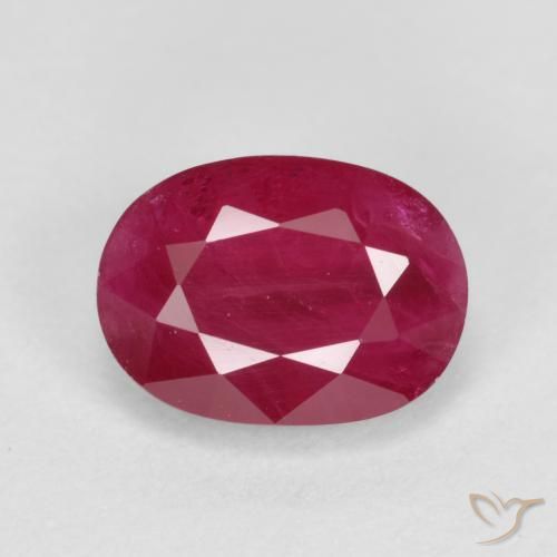 1.26ct 天然 果酱红 红宝石, 椭圆形, SI