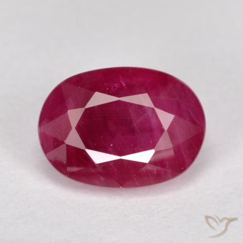 1.29ct 天然 深红粉色 红宝石, 椭圆形, VS-SI