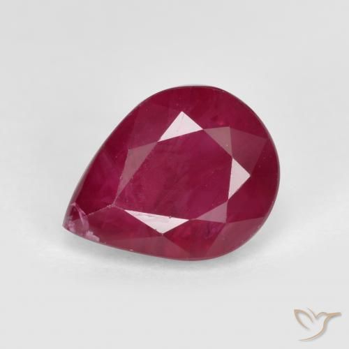1.12ct 天然 中红 红宝石, 梨形, SI