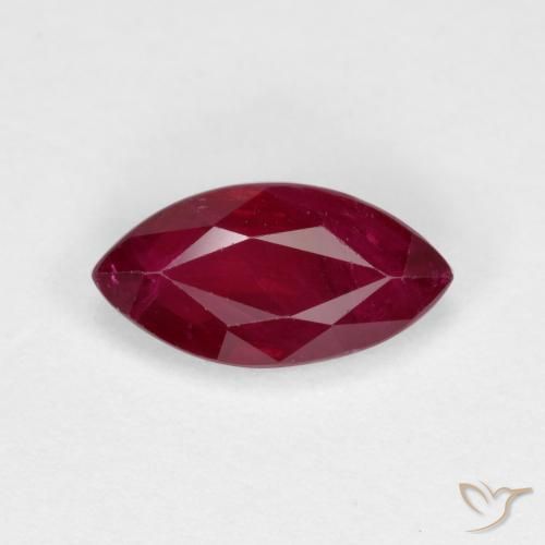 1.06ct 天然 深红色 红宝石, 榄尖形, VS-SI