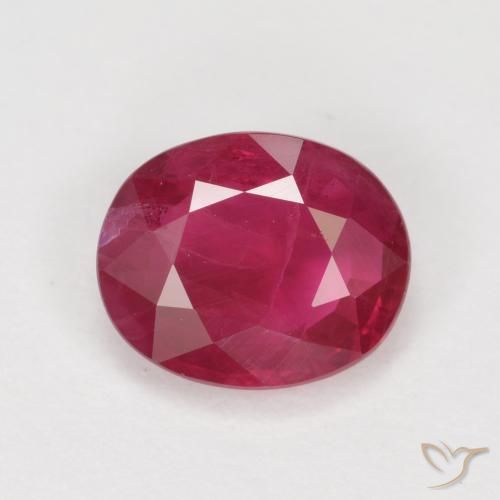 1.11ct 天然 深红粉色 红宝石, 椭圆形, VS-SI