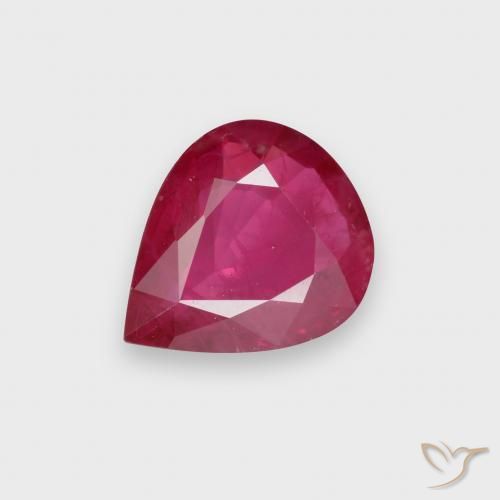 0.84ct 天然 红灯 红宝石, 梨形, VS-SI