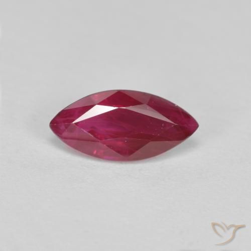 0.94ct 天然 中红 红宝石, 榄尖形, VS-SI