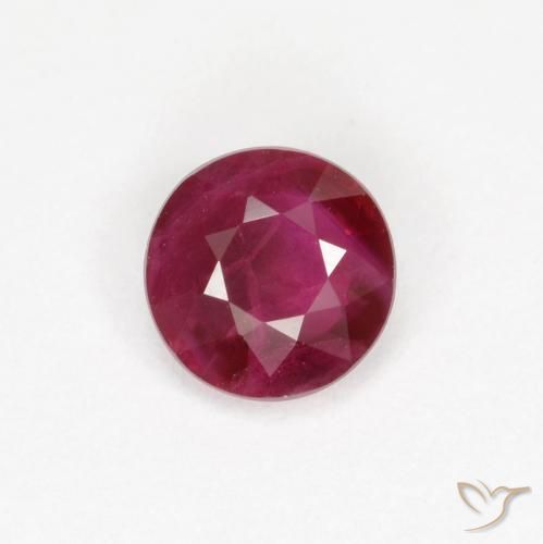 0.29ct 天然 深红色 红宝石, 圆形的, SI