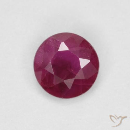 0.30ct 天然 深红色 红宝石, 圆形的, SI