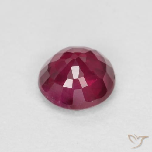 0.35克拉天然红宝石，圆形的，SI