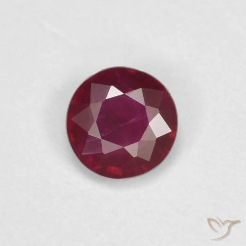 0.29ct 天然 暗红色 红宝石, 圆形的, SI