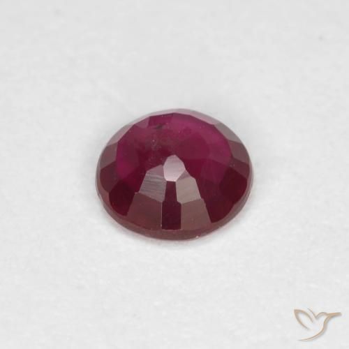 0.29克拉天然红宝石，圆形的，SI