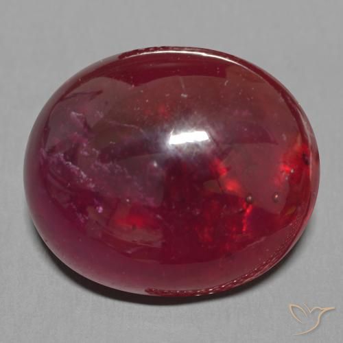 25.77ct 天然 深红色 红宝石, 椭圆形, 半透明