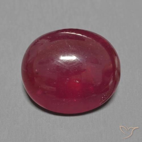 8.39ct 天然 深红色 红宝石, 椭圆形, 半透明