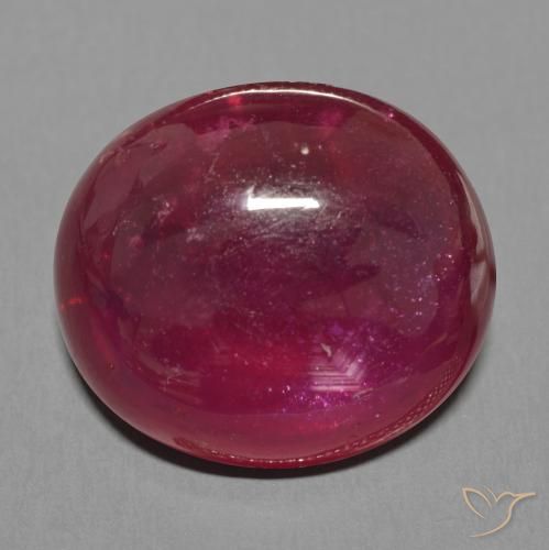 23.90ct 天然 酒红色 红宝石, 椭圆形, 半透明