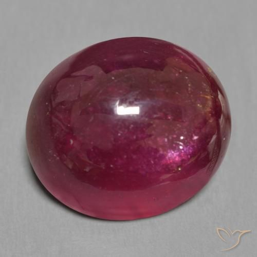 24.77ct 天然 酒红色 红宝石, 椭圆形, 半透明