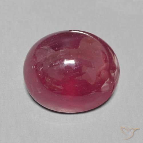 9.18ct 天然 深红色 红宝石, 椭圆形, 半透明