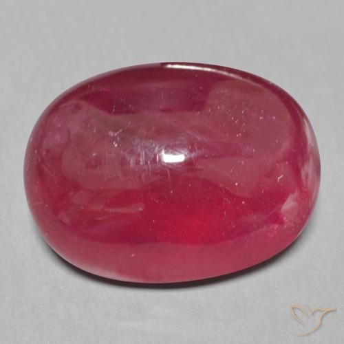15.12ct 天然 深红色 红宝石, 椭圆形, 半透明