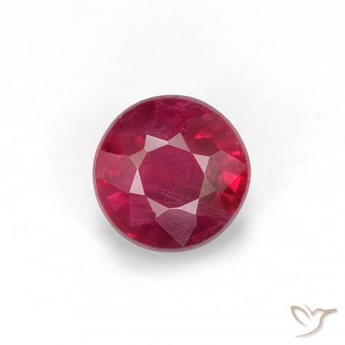 0.29ct 天然 深红色 红宝石, 圆形的, VS
