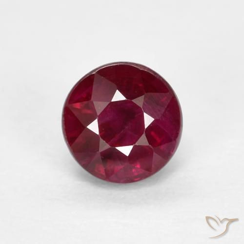 0.41ct 天然 深红色 红宝石, 圆形的, VS-SI