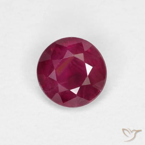 0.26ct 天然 深酒红色 红宝石, 圆形的, VS-SI