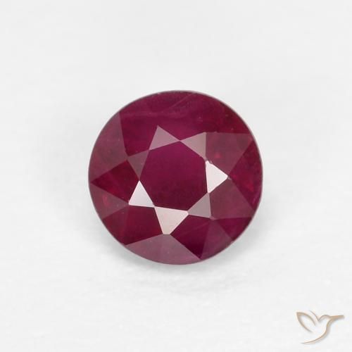 0.33ct 天然 暗红色 红宝石, 圆形的, VS-SI