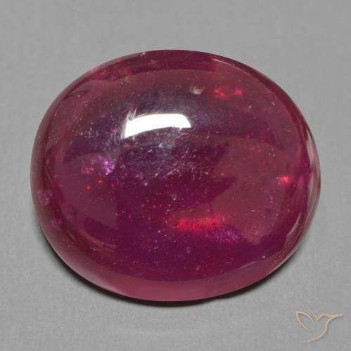21.81ct 天然 深红色 红宝石, 椭圆形, 半透明