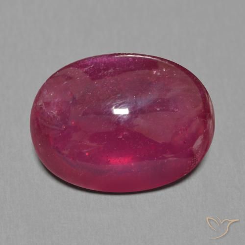 12.15ct 天然 深红色 红宝石, 椭圆形, 半透明