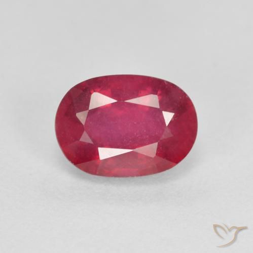 1.35ct 天然 红灯 红宝石, 椭圆形, VS