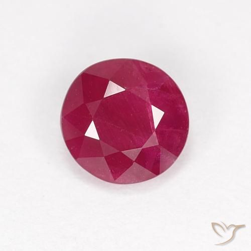 0.73ct 天然 中红 红宝石, 圆形的, VS-SI