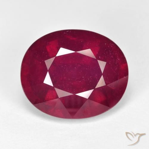 15.51ct 天然 深红色 红宝石, 椭圆形, VVS-VS