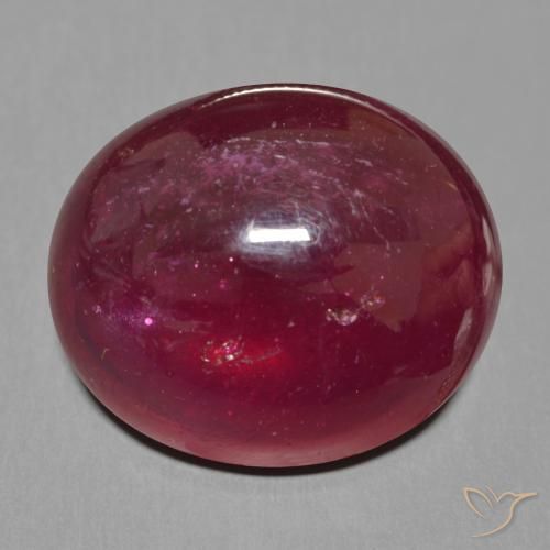 25.31ct 天然 深红色 红宝石, 椭圆形, 半透明
